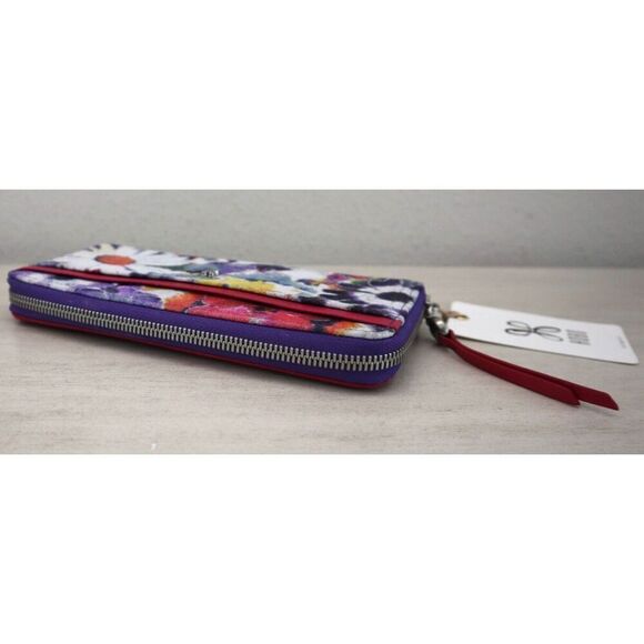 HOBO CB-32477 Women's Pink Poppy Floral Print Max Large Zip Around Wallet - Picture 11 of 12